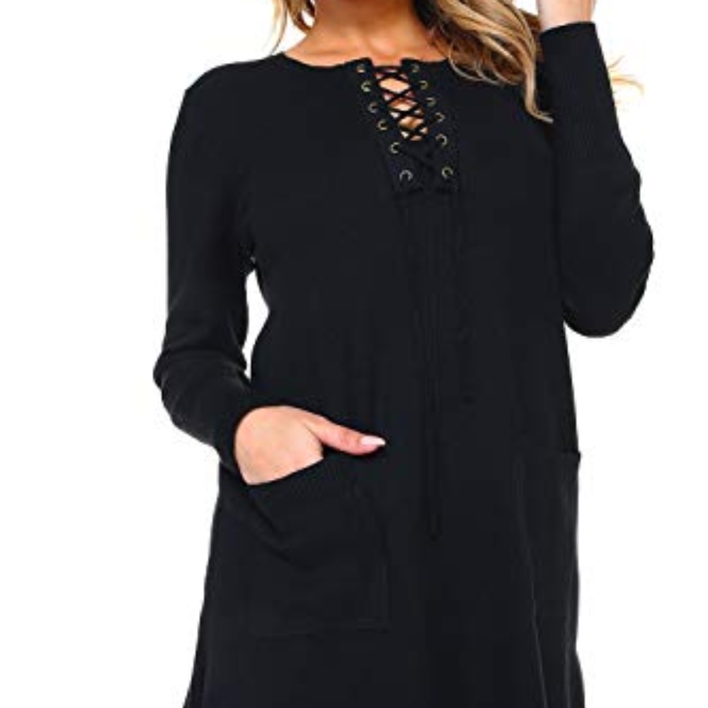 Long Sleeve Long Blouse with a Top Lace Closure